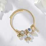 Charms Bracelet with Rhinestone Bow