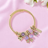 Charms Bracelet with Rhinestone Bow