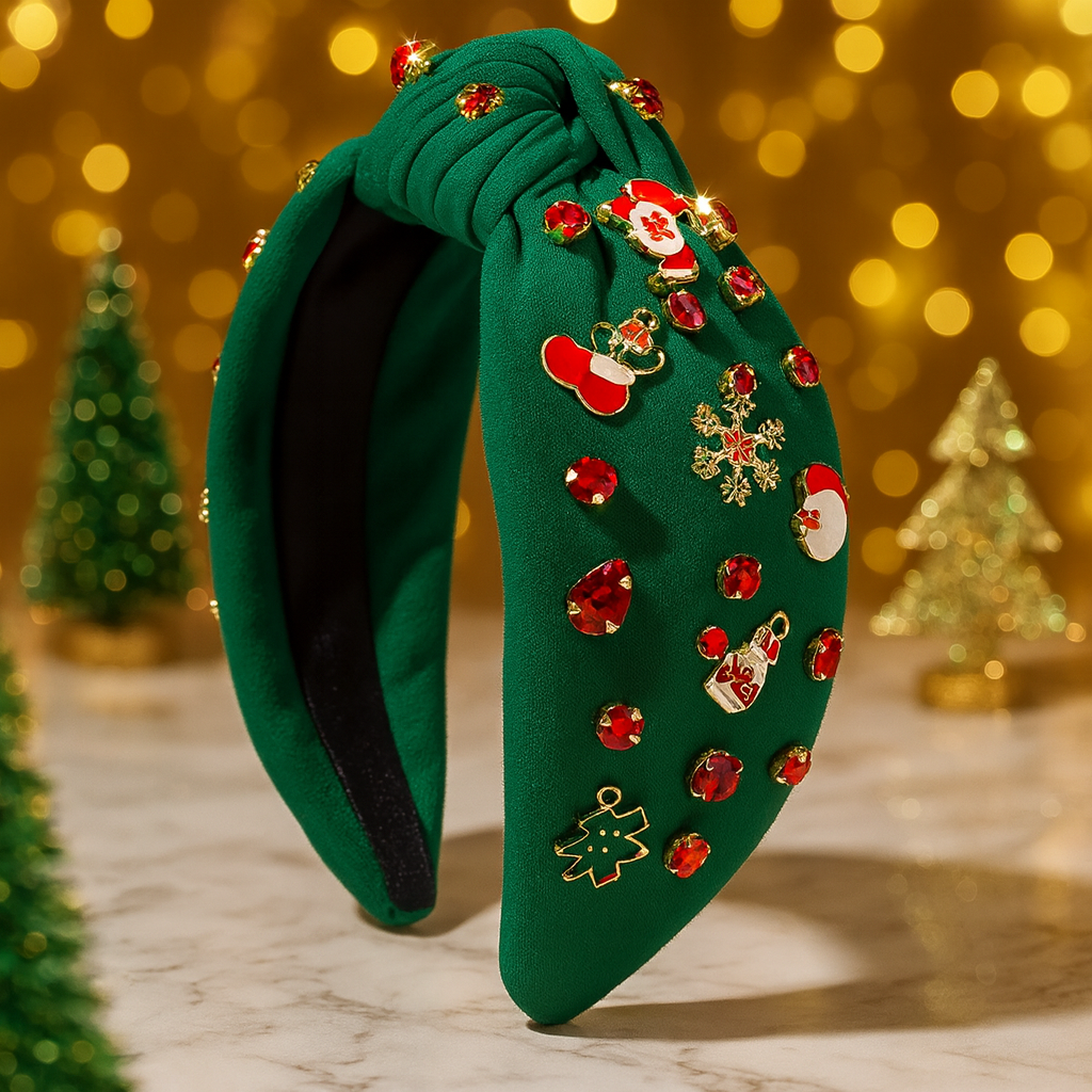 Green Jingle Glam Headband