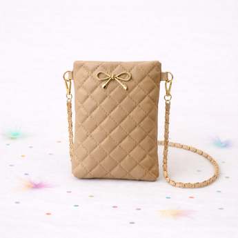 Khaki Bow Crossbody Bag