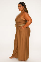 Mocha Vest and Pant Set