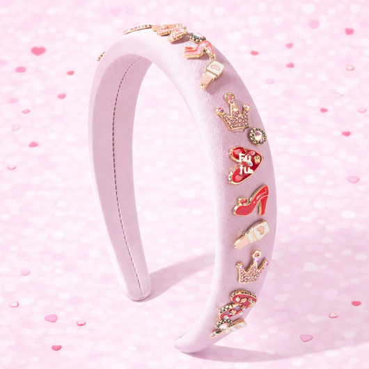 Pink Love Charm Headband