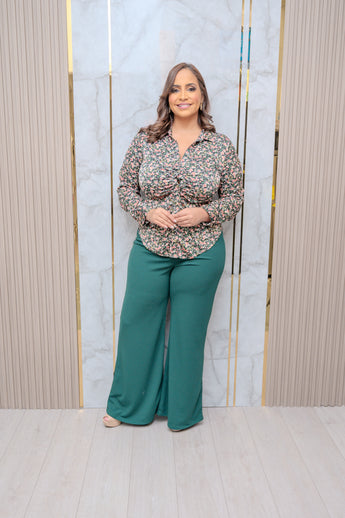 Hunter Green Boot Cut Pants