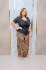 Leopard Printed Wide Pants