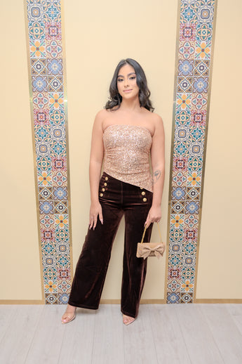 Brown Velvet Pants