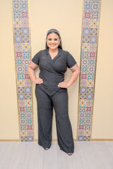 Black Blouse and Pant Set