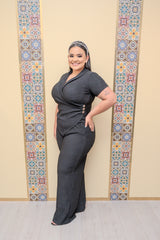 Black Blouse and Pant Set