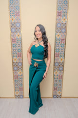 Hunter Green Top and Pant Set