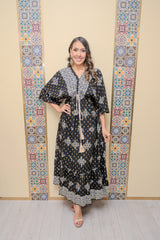 Black/Gold Boho Maxi Dress