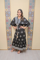 Black/Gold Boho Maxi Dress