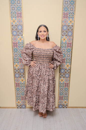 Animal Print Midi Dress