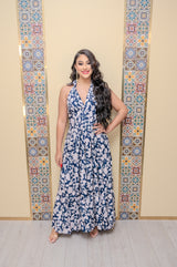 Navy Floral Maxi Dress