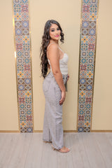 Gray Rhinestone Jeans