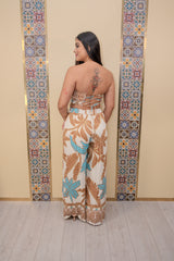 Blue/Brown Pants Set