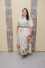White Printed Maxi Dress