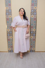 Light Pink Drop Shoulder Dress