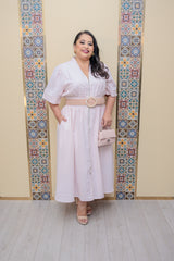 Light Pink Drop Shoulder Dress