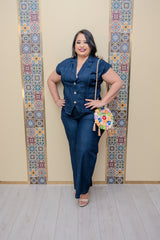 Denim Vest and Pants Set