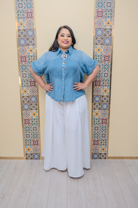 Light Denim Blouse