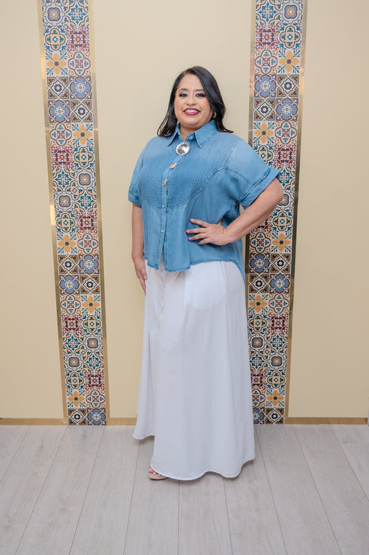 Light Denim Blouse