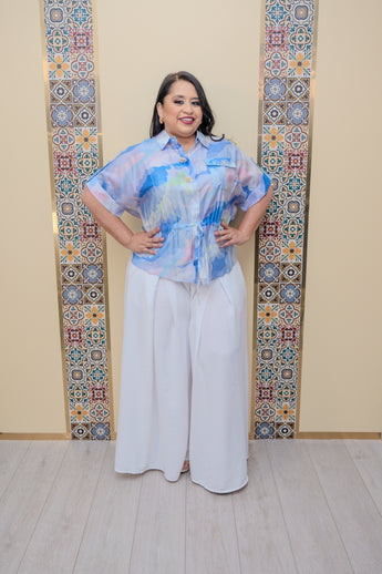 Blue Marble Blouse