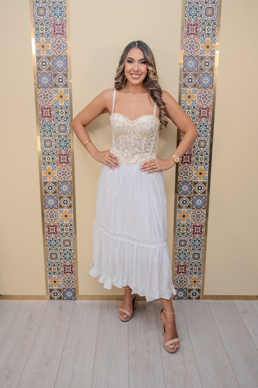 White Eyelet Skirt