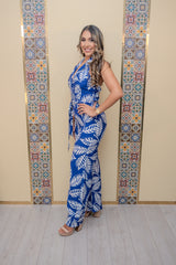 Royal Blue Printed Jumper