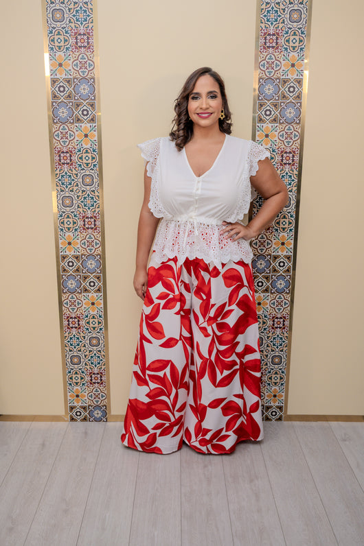 White Flutter Sleeve Top