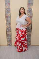 White Flutter Sleeve Top
