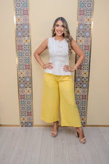Yellow Ruffle Pants