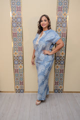 Blue Top and Pants Set