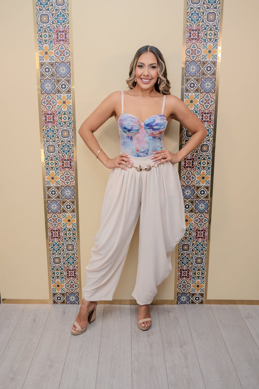 Khaki Flowy Pants
