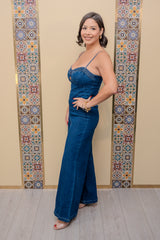 Denim Wide Leg Jumper