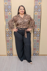 Animal Print Long Sleeve Top