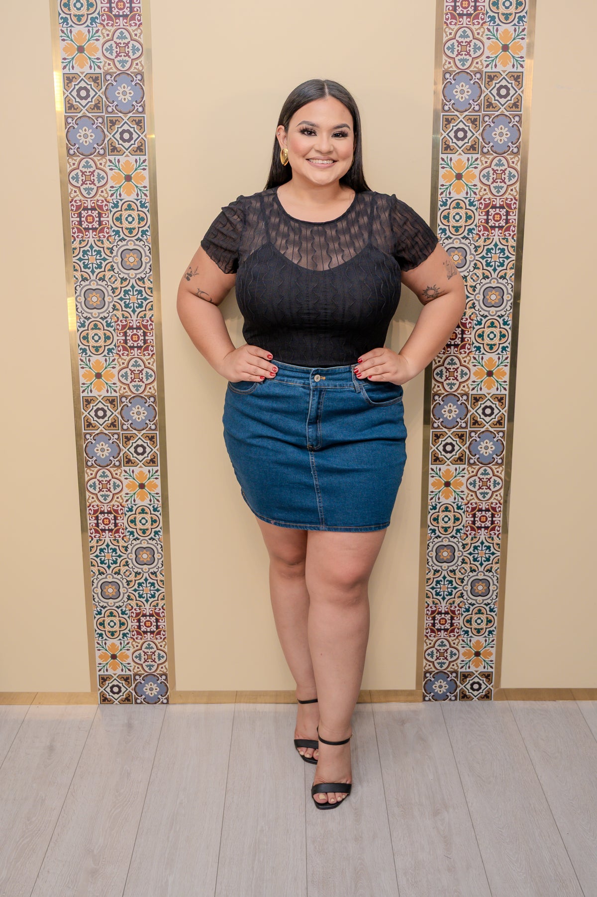 Denim Mini Skirt