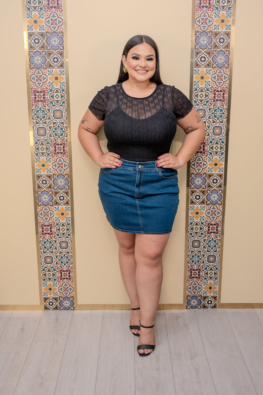 Denim Mini Skirt