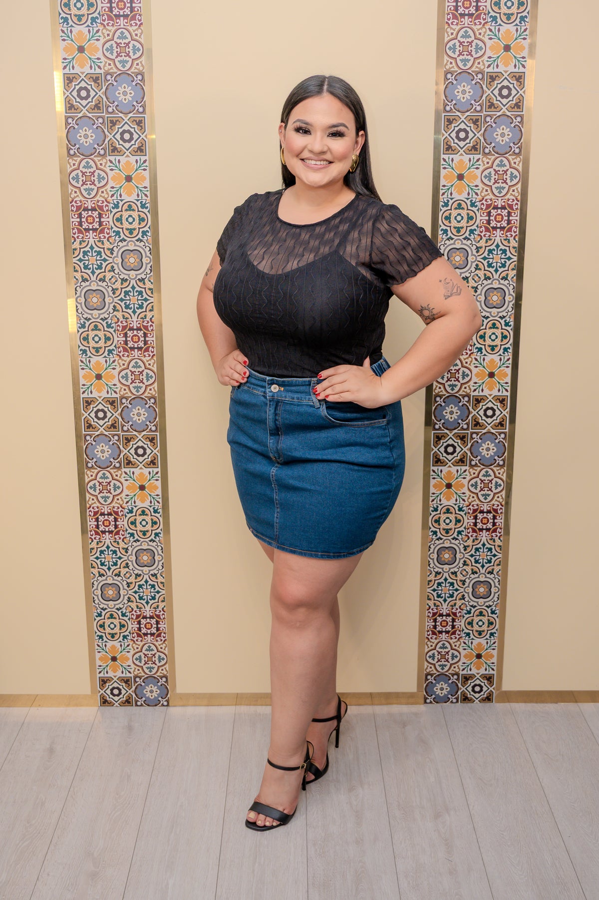 Denim Mini Skirt