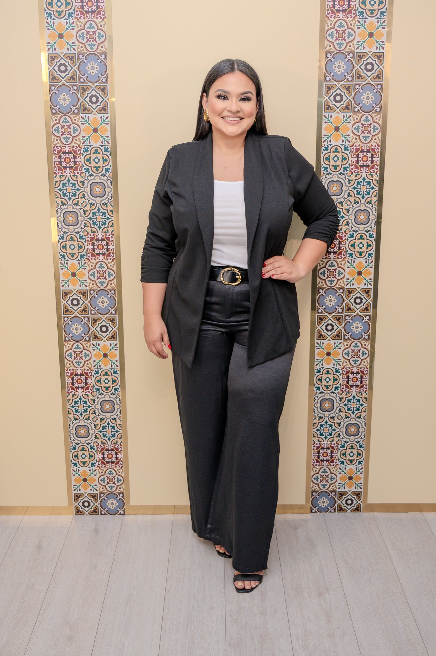 Black Long Line Blazer