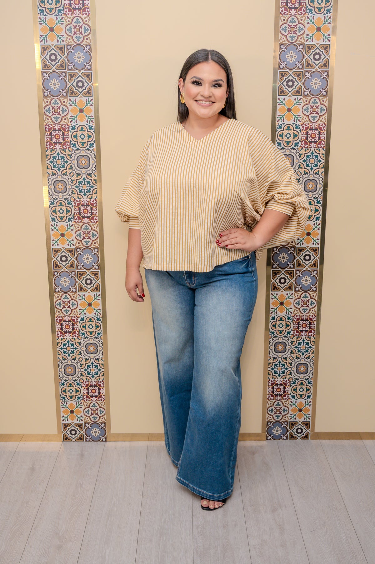 Beige/Camel Oversize Top