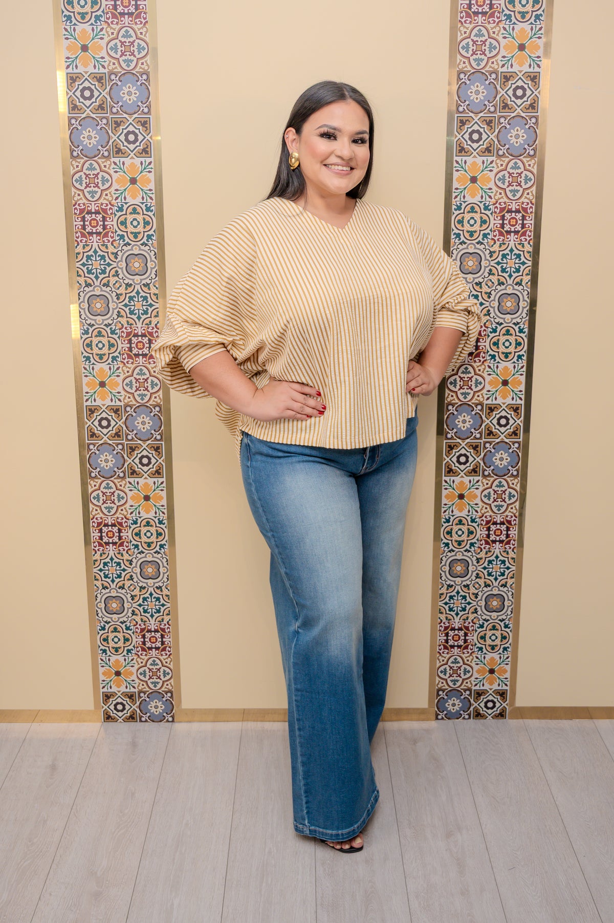 Beige/Camel Oversize Top
