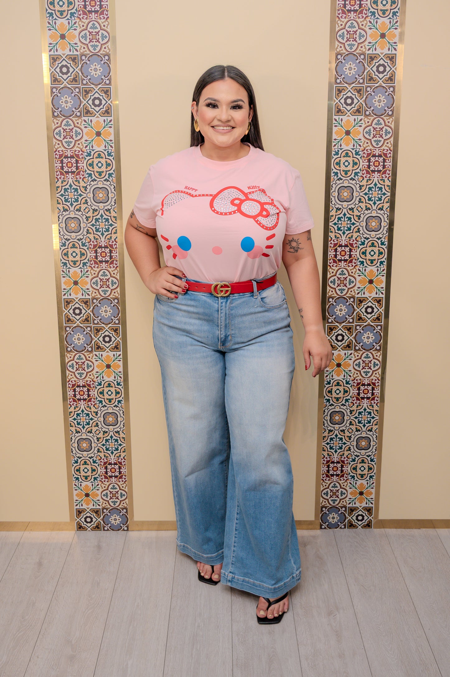 Pink Hello Kitty Graphic Shirt