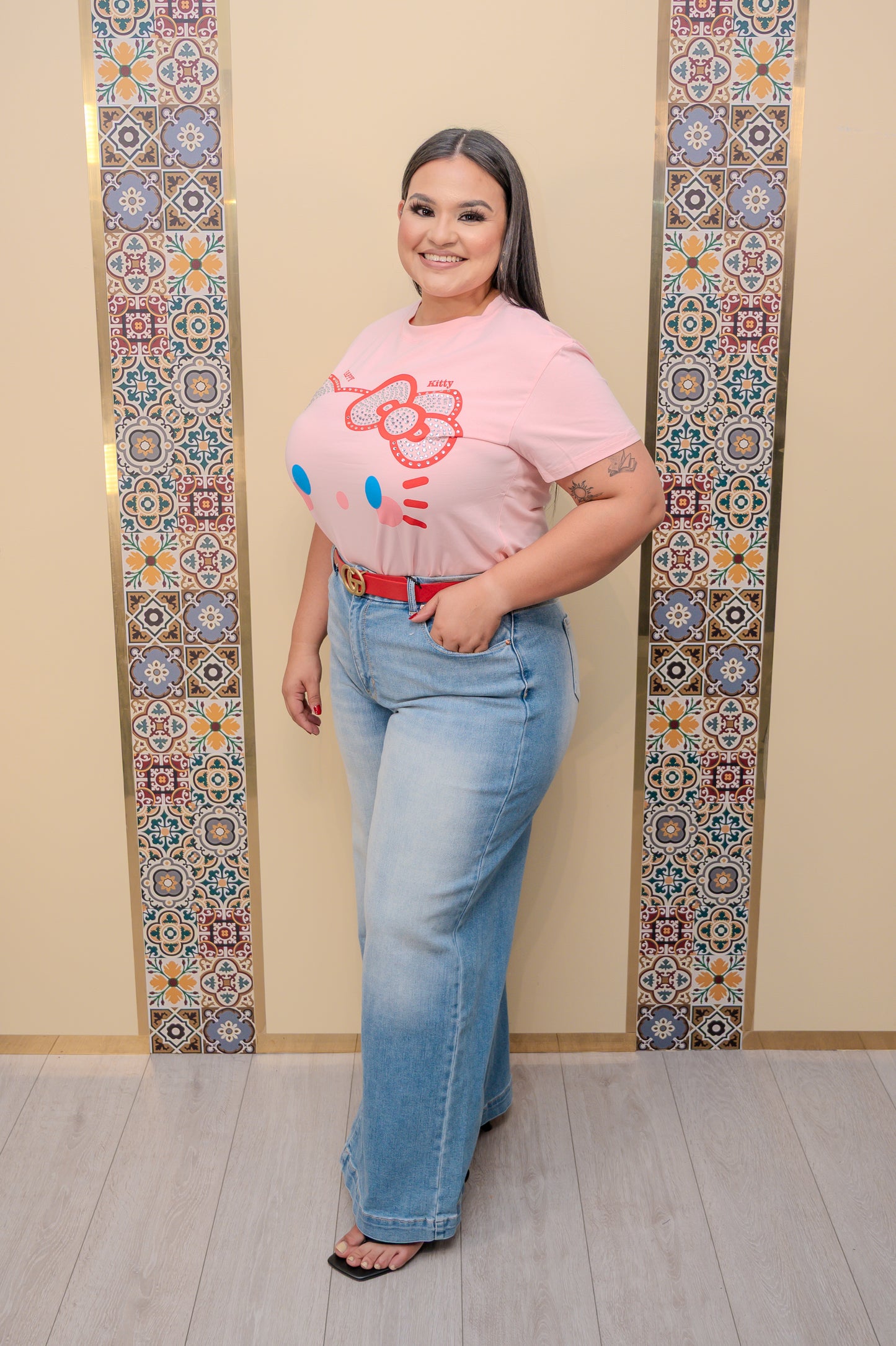 Pink Hello Kitty Graphic Shirt