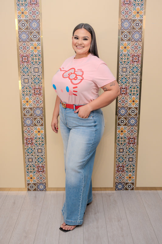 Pink Hello Kitty Graphic Shirt