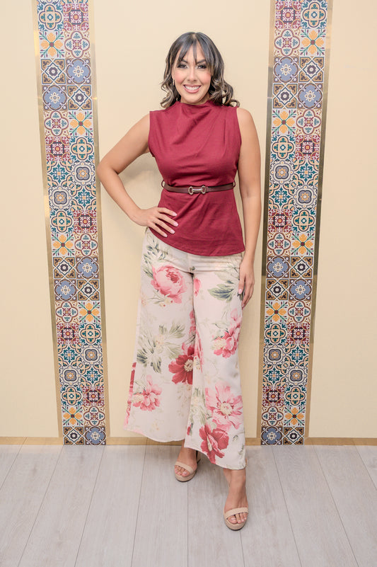 Pink Floral Pants