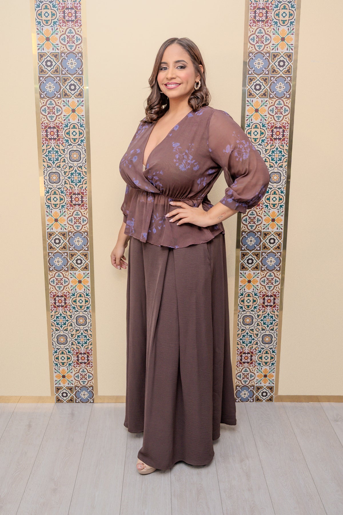 Brown Wide Leg Pants