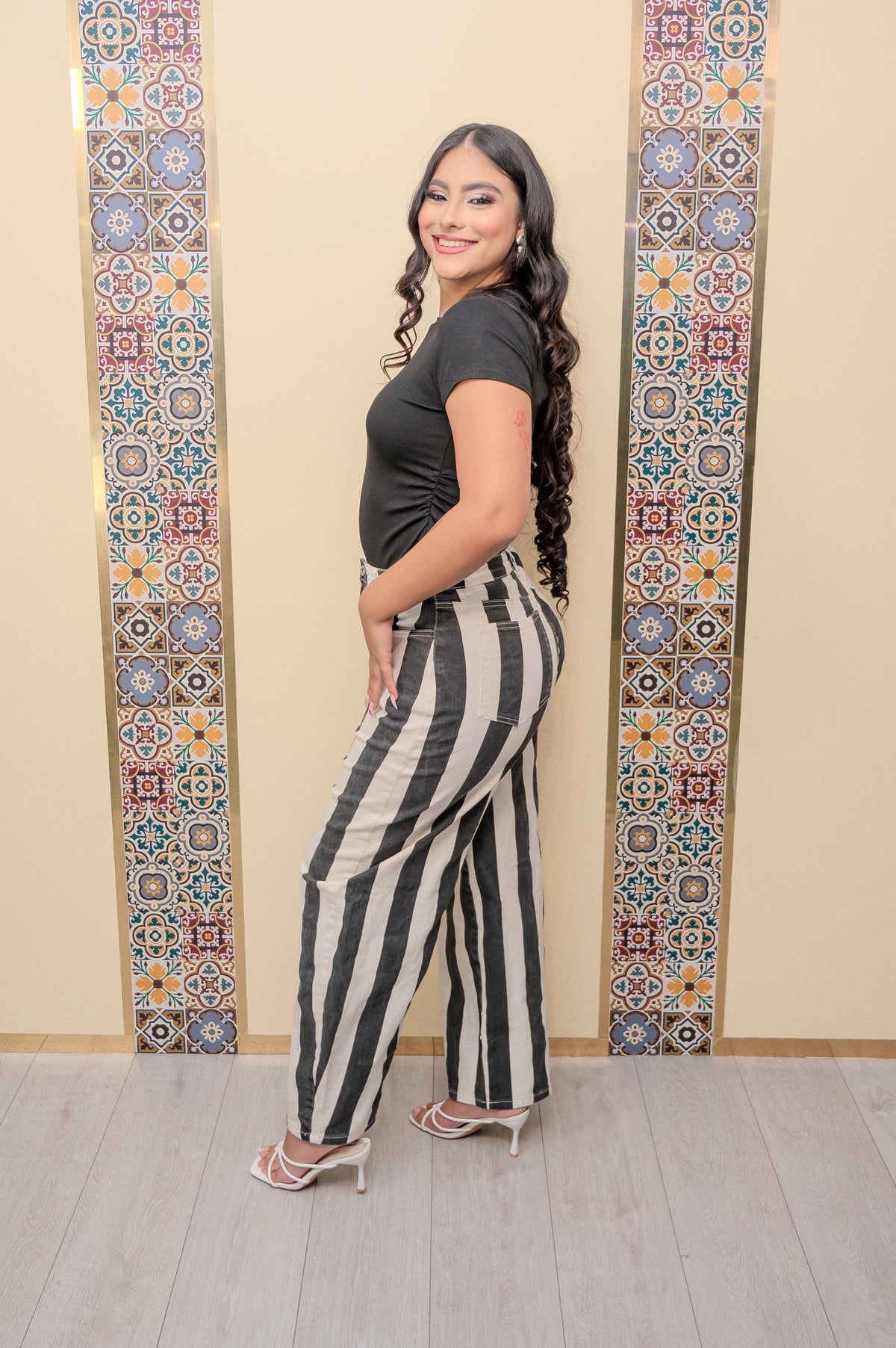 Black Stripes Jeans