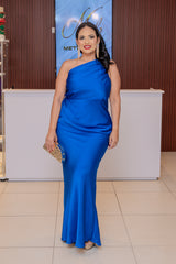 Royal Blue One Shoulder Mermaid Dress