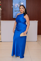 Royal Blue One Shoulder Mermaid Dress