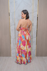 Fuchsia Floral Maxi Dress