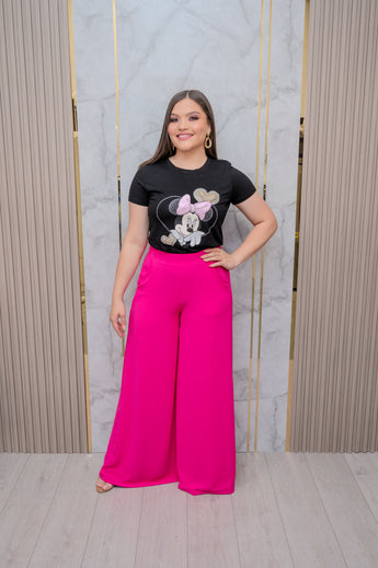 Fuchsia Wide Leg Pants